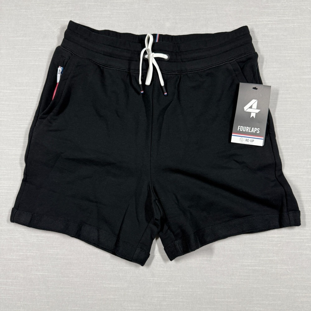 4 Fourlaps Rush Short Women S‎ Black Athletic Elastic Drawstring French Terry